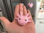 Axolotl Fridge Magnet - Pink Pastel