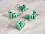 Baby Brontosaurus Flexi Keyring - Green