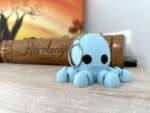 Flexi Octopus Keyring - Baby Blue