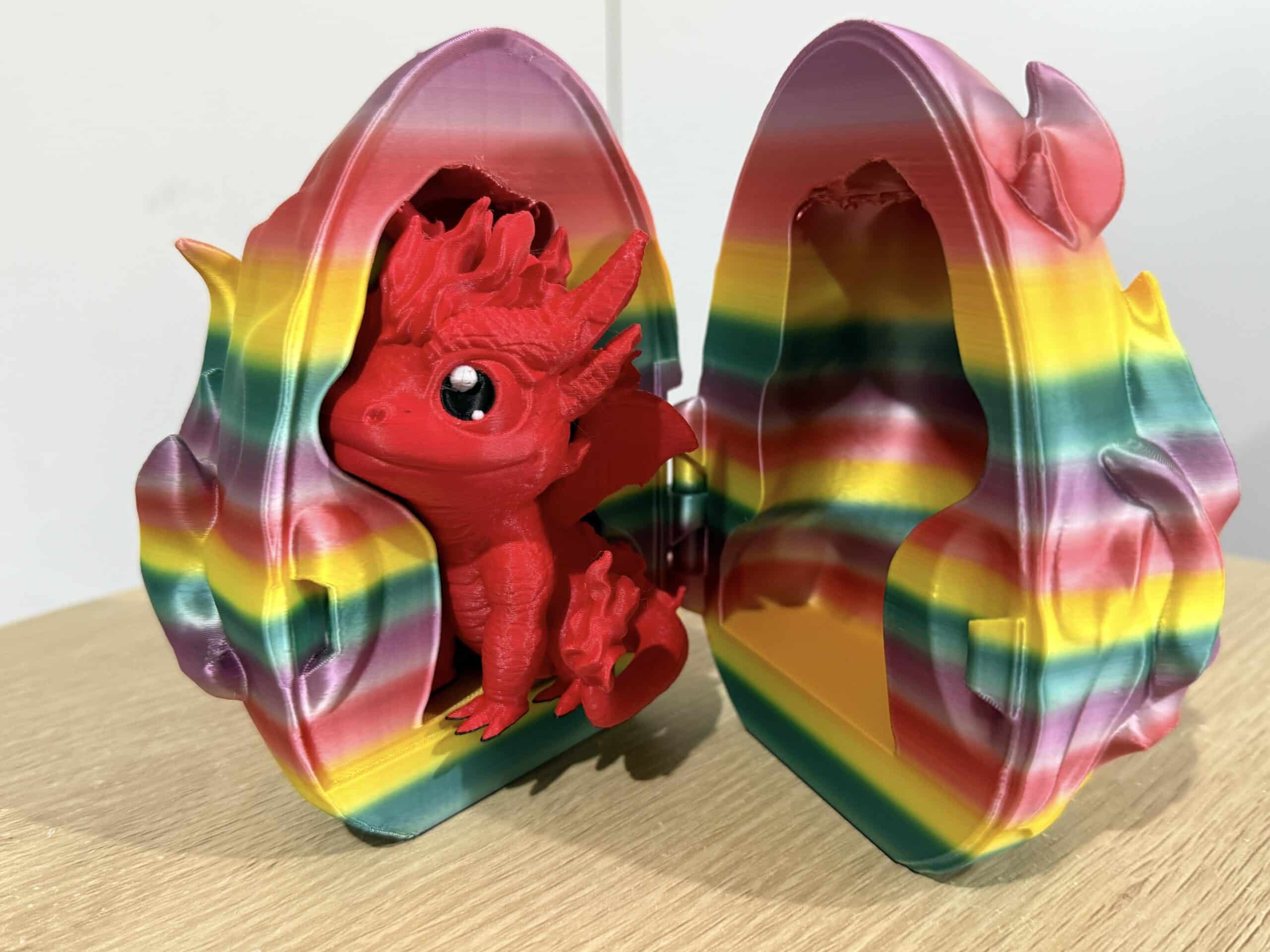 Cute Red Dragon in Egg