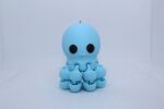 Flexi Octopus Keyring - Baby Blue