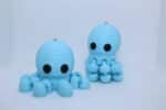 Flexi Octopus Keyring - Baby Blue