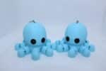 Flexi Octopus Keyring - Baby Blue