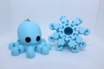 Flexi Octopus Keyring - Baby Blue
